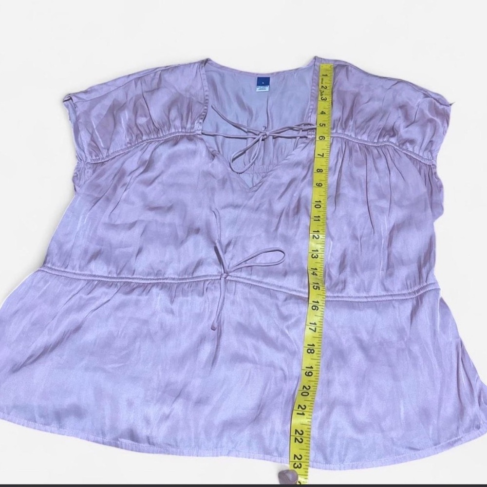 Light Pink Women's Short Sleeve V-Neck Blouse